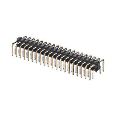 1.27mm Pitch Right Angle Board To Board Connector 2 - 50 épingles connecteur de tête de broche en laiton