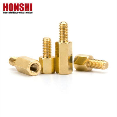 Dispositifs d'écartement de PCB personnalisés en laiton en filetage Hexagon Studs M2.5 M3 M6 Homme Femme