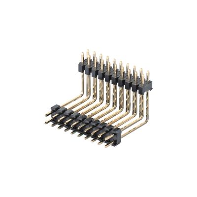 2.0mm Pitch H2.0mm Connecteur d'en-tête de broche à rangée unique 1 - 40 broches en angle droit