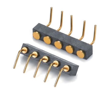 2.54mm Pitch mâle 5 broches connecteur PCB Printemps chargé Pogo Pin connecteur type plongée