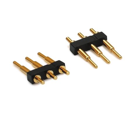 3.0 mm de hauteur 3 broches Plaqué en or SMT Type Automotive Brass Pogo Pin Connector pour pcb