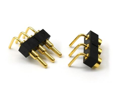 3.0 mm de hauteur 3 broches Plaqué en or SMT Type Automotive Brass Pogo Pin Connector pour pcb