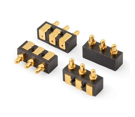 2.5mm 3 épingles connecteur à ressort chargé Pogo épingle pour les applications automobiles Voltage nominal 1A