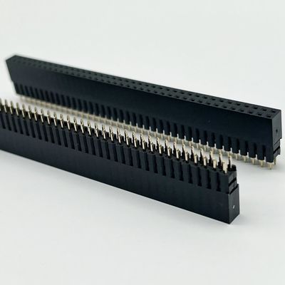 2.54mm Pitch Connecteur de tête féminin 8,5mm Hauteur Double rangée 180 degrés plongée pour PCB