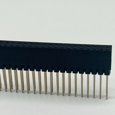 2.54mm Pitch Connecteur de tête féminin 8,5mm Hauteur Double rangée 180 degrés plongée pour PCB