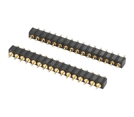 2.54mm 10 épingle double rangée personnaliser Pogo épingle connecteur plaqué or SMT