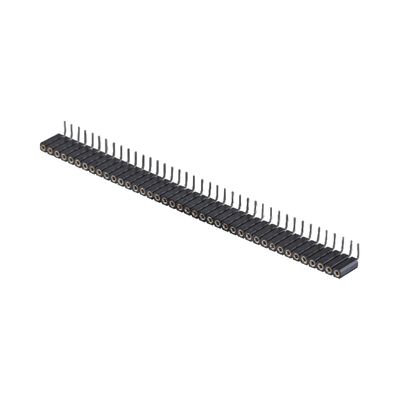 Coupe-en-tête de broche usinée dorée 2.54 mm SMT SMD double rangée connecteur PCB à angle droit