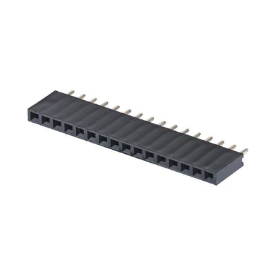 Connecteur d'en-tête féminin 1*40 PA6T Noir Connecteur à angle droit 2,54 mm Pitch H8,5 mm