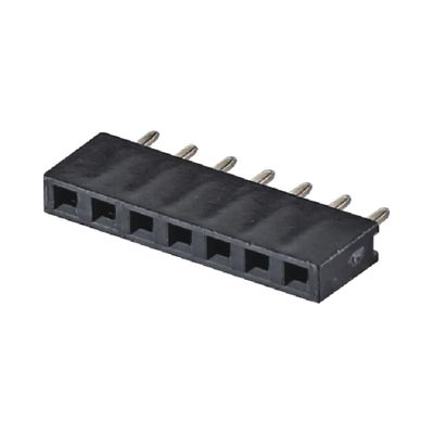 Connecteur d'en-tête féminin 1*40 PA6T Noir Connecteur à angle droit 2,54 mm Pitch H8,5 mm