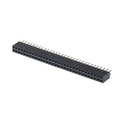 Connecteur d'en-tête féminin 1*40 PA6T Noir Connecteur à angle droit 2,54 mm Pitch H8,5 mm