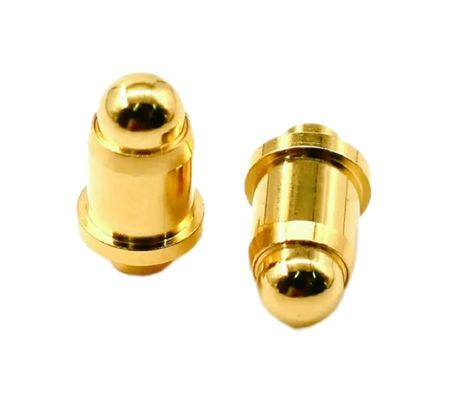 1A Plaqué or 3-10u Pogo en laiton épingle à ressort hauteur chargée 2,5 mm épingle de contact plongée