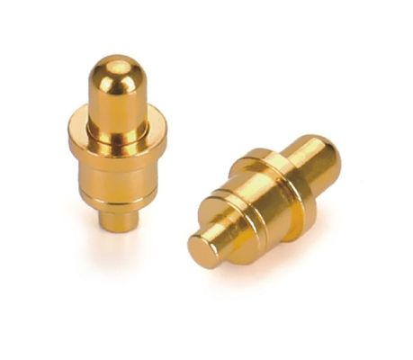 1A Plaqué or 3-10u Pogo en laiton épingle à ressort hauteur chargée 2,5 mm épingle de contact plongée