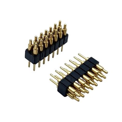 2.54mm H2.5 2x7Pin Pogo Pin Connector en laiton printemps chargé électronique directement plongée PCB