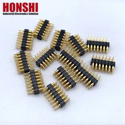 2.54mm H2.5 2x7Pin Pogo Pin Connector en laiton printemps chargé électronique directement plongée PCB