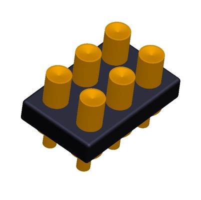 2.54mm H2.5 2x7Pin Pogo Pin Connector en laiton printemps chargé électronique directement plongée PCB