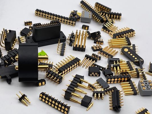 1.27mm 3 épingles à angle droit type de plongée de laiton à ressort chargé connecteur à broche magnétique Pogo