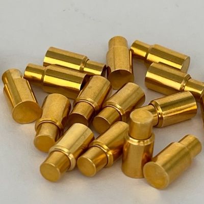 6.0mm C6801 Pogo Pin SMT en laiton Type de soudure du connecteur Plaqué or Personnalisé