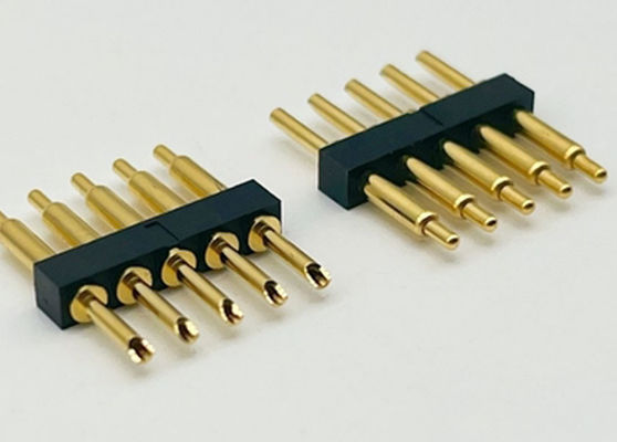 Type de soudure connecteur à broche de Pogo de 2,54 mm d'envergure 1x5P mâle broche de Pogo à ressort chargée