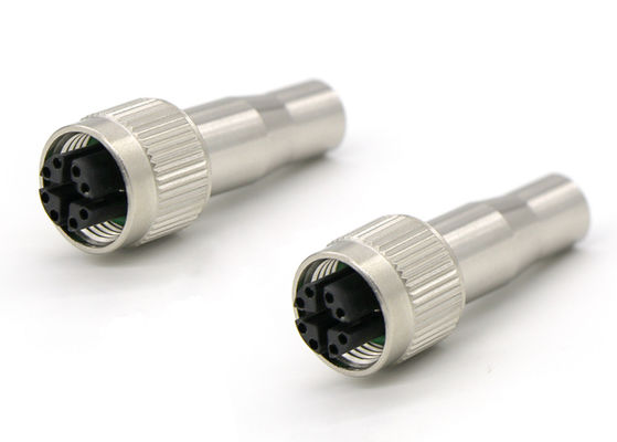 Connecteur de code X circulaire M12 féminin à 8 broches de prise de bouclier long pour Cat6a