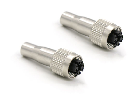 Connecteur de code X circulaire M12 féminin à 8 broches de prise de bouclier long pour Cat6a