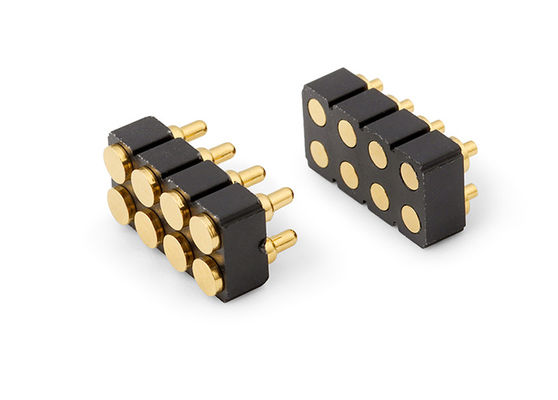 Connecteur de broche à 6 broches féminin Pogo et connecteur de contact de ressort pour SMD PCB personnalisable