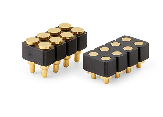 Connecteur de broche à 6 broches féminin Pogo et connecteur de contact de ressort pour SMD PCB personnalisable