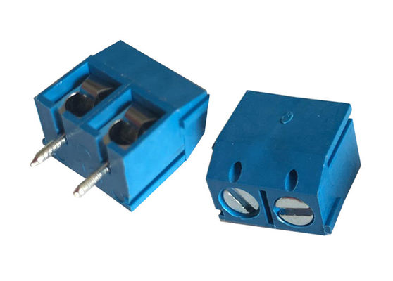 5.00mm Pitch 02p Femme connecteur PCB droit connecteur bleu terminal bloc