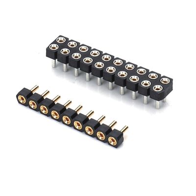 2.0 mm Tête de broche ronde mâle Connecteur PCB à double rangée Tête de broche usinée