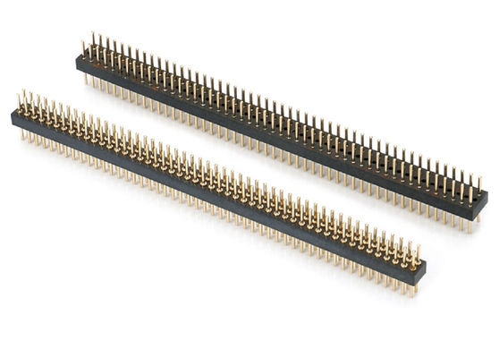 1.27 mm 2,0 mm 2,54 mm En-tête de broche ronde Connecteur PCB En-tête de broche usiné Type SMT