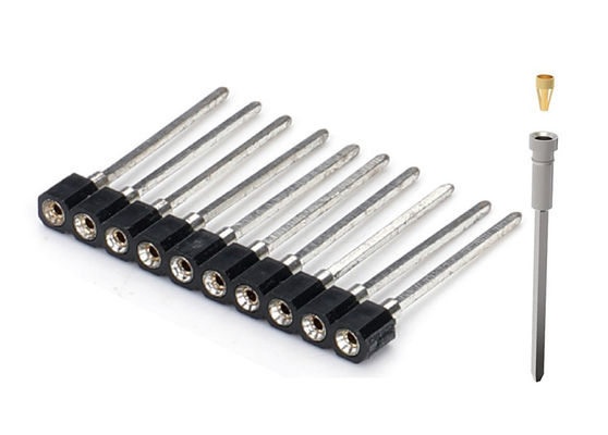 Connecteur de tête de broche à double rangée PCB ronde Tête féminine usinée 1,27 mm 2,0 mm 2,54 mm