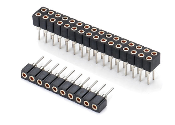 2.0 mm Connecteur de tête de broche féminin rondé usiné PCB double rangée H2.8 mm 7.4 mm
