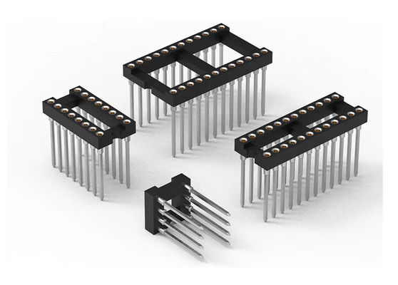 Tête de broche ronde usinée type SMT PCB H3.0mm 6 broches - 64 broches Socket IC