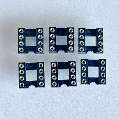 2.54mm 8 épingle IC connecteur de prise féminin tête de broche droite PBT matériau isolant Noir