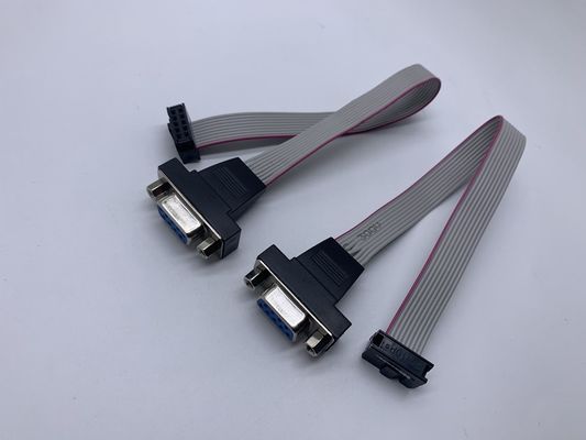 D-sub DB9 à FC-10p 2.54mm câble à ruban plat mâle femelle à 10 26 broches fil de connecteur IDC