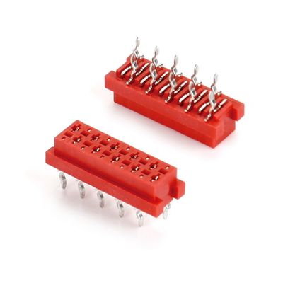 1.27mm Red IDC Socket Micro Match IDC 4/6/8/10/12/16/20/24 épingle SMT connecteur féminin