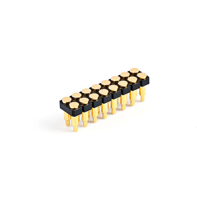 2.54mm 16P Pogo Pin Connector SMT Type or plaqué laiton printemps chargé Pogo Pins