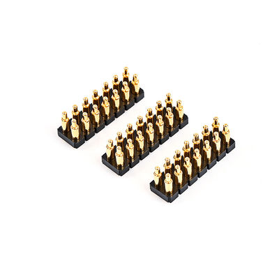 2.54mm 16P Pogo Pin Connector SMT Type or plaqué laiton printemps chargé Pogo Pins
