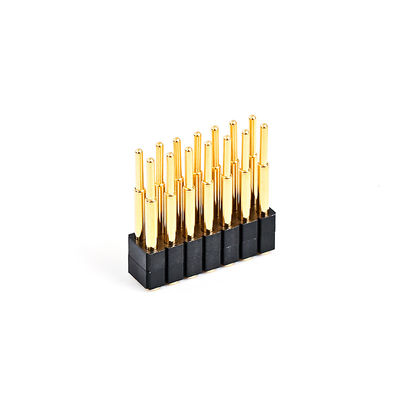 2.54mm 16P Pogo Pin Connector SMT Type or plaqué laiton printemps chargé Pogo Pins