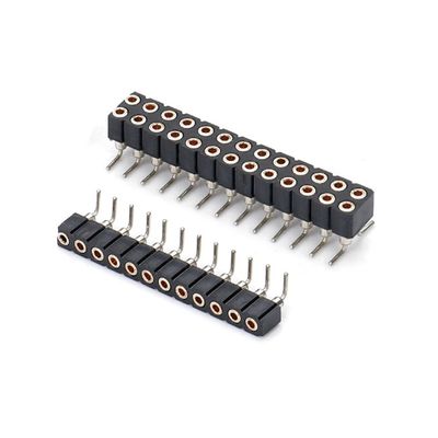 2.54mm Double rangée H7.0mm 10.0mm Ligne de laiton usiné Connecteur de tête féminin rond