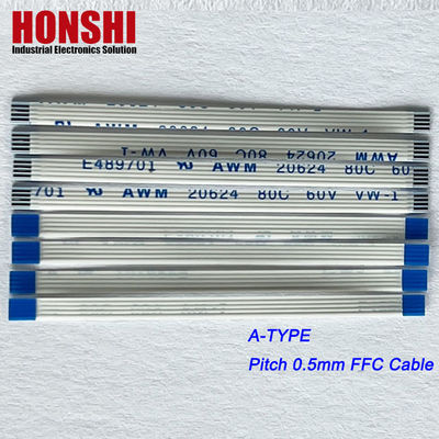 Ffc câble plat personnalisé Awm 20624 80c 60v Vw-1 4 6 8 12 15 22 32 40 68 câble à broches Ffc Fpc