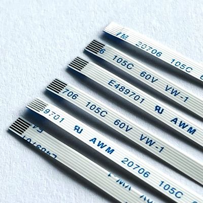 6 broches FFC câble plat personnalisé Awm 20706 105c 60v Vw-1 0,5 mm Pitch 8 10 64P FFC câble FPC
