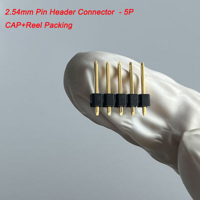 2.54mm Pitch Pin Header Connector 5 épingles droites avec cap Board à Board Connector