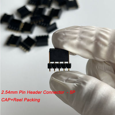 2.54mm Pitch Pin Header Connector 5 épingles droites avec cap Board à Board Connector