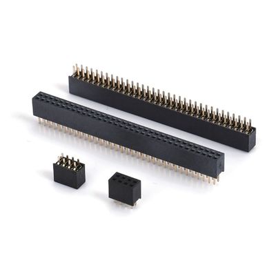 1.0 Femme Tête plongée Double rangée Direct PA6T Noir 2pin-100pin Board To Board connecteur
