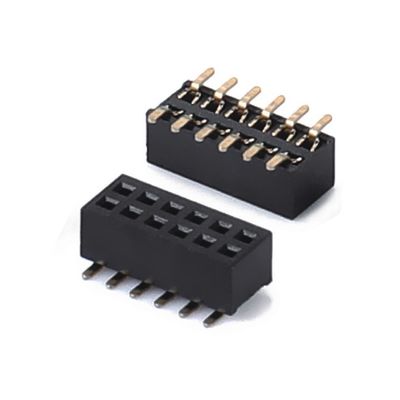 1.0 Femme Tête plongée Double rangée Direct PA6T Noir 2pin-100pin Board To Board connecteur
