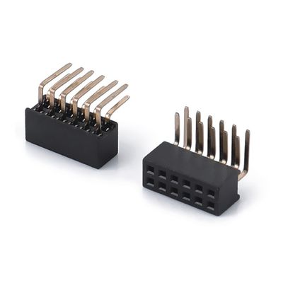 1.0 Femme Tête plongée Double rangée Direct PA6T Noir 2pin-100pin Board To Board connecteur