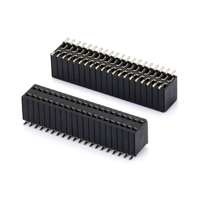 1.0 Femme Tête plongée Double rangée Direct PA6T Noir 2pin-100pin Board To Board connecteur