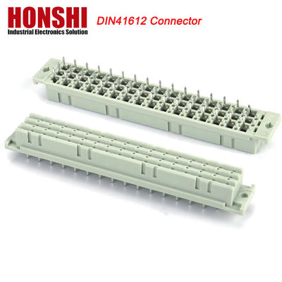 PCB à angle droit 128 broches DIN 41612 Euro Connecteur féminin avec verrouillage de carte Pbt gris