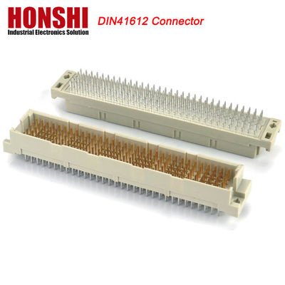 PCB à angle droit 128 broches DIN 41612 Euro Connecteur féminin avec verrouillage de carte Pbt gris
