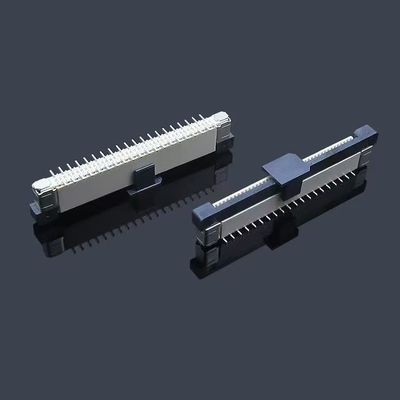 Connecteur FPC/FFC ZIF Flip SMT, contact en laiton / bronze phosphoreux, montage arrière, basculement avant, 4-60 broches, pas de 0,3/0,5/1,0 mm